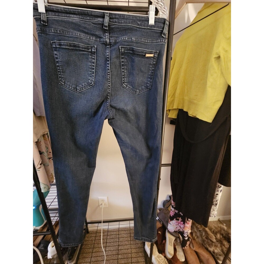 Michael Kors Women’s Blue Denim Skinny Stretch Jeans 5-Pocket Button - Picture 4 of 4